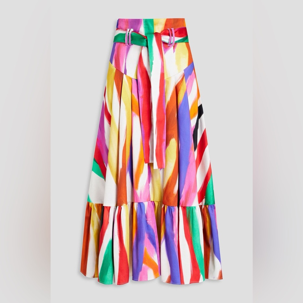 Stella Jean Printed Midi Skirt size 40 in EUC!